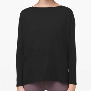 Lululemon Back in Action Long Sleeve, Black, Size 6